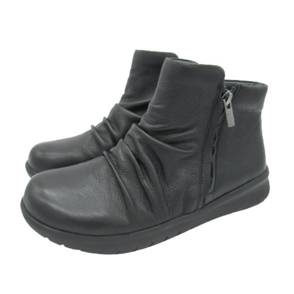 Ziera Womens Size US 5.5 Shayne XF Black Super Support Flat Ankle Slouch Boots